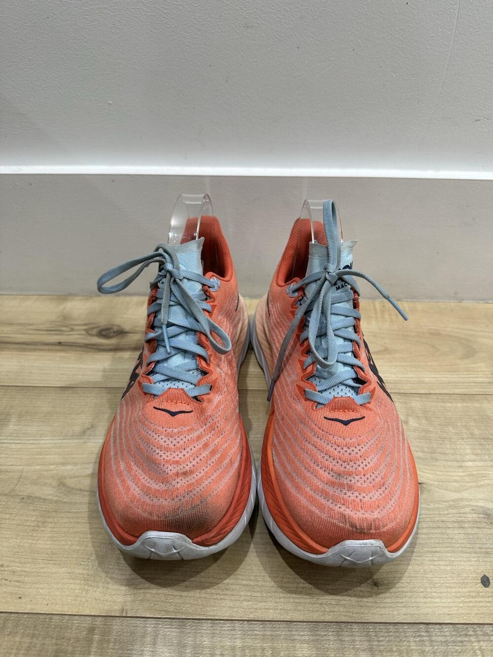 Hoka One One Mach 6 Shoes Womens Size 9 Orange Mesh Running Athletic Sneakers